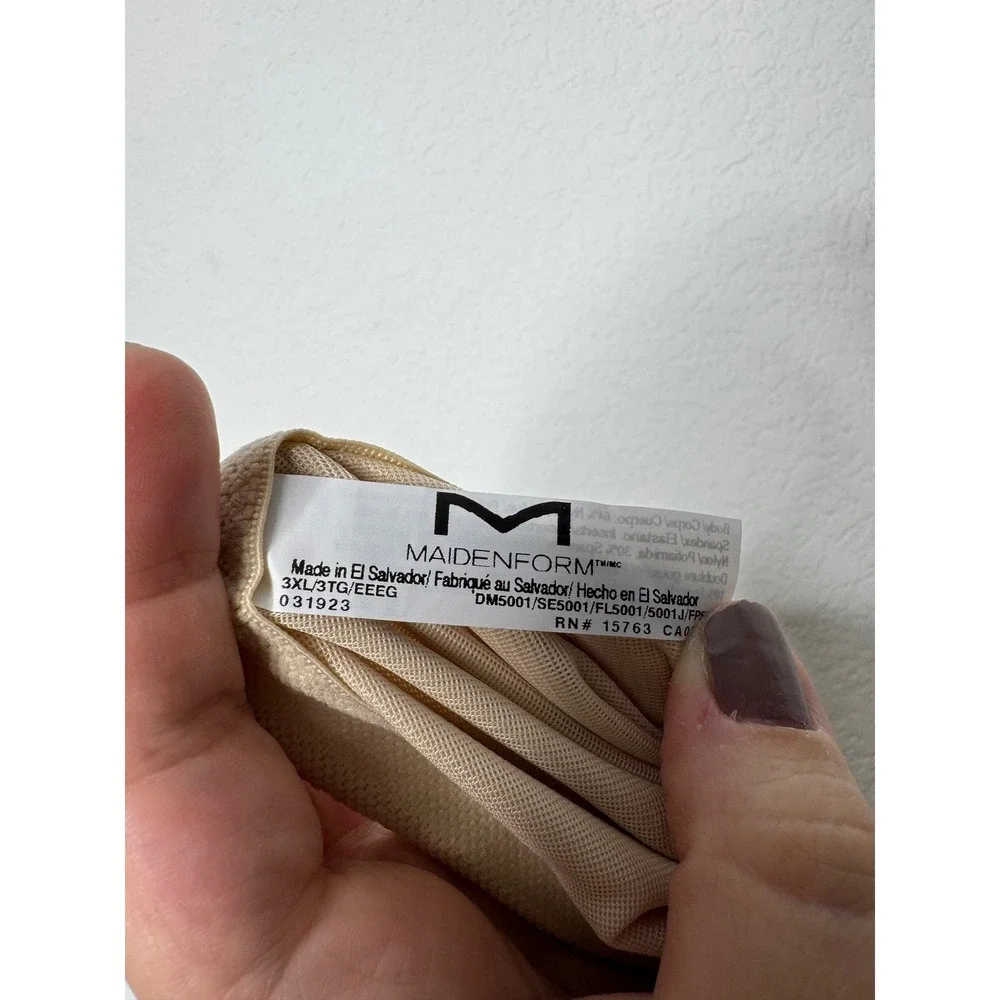 Maidenform Womens High Waisted‎ Shapewear Shorts Beige DM5001 Size 3XL